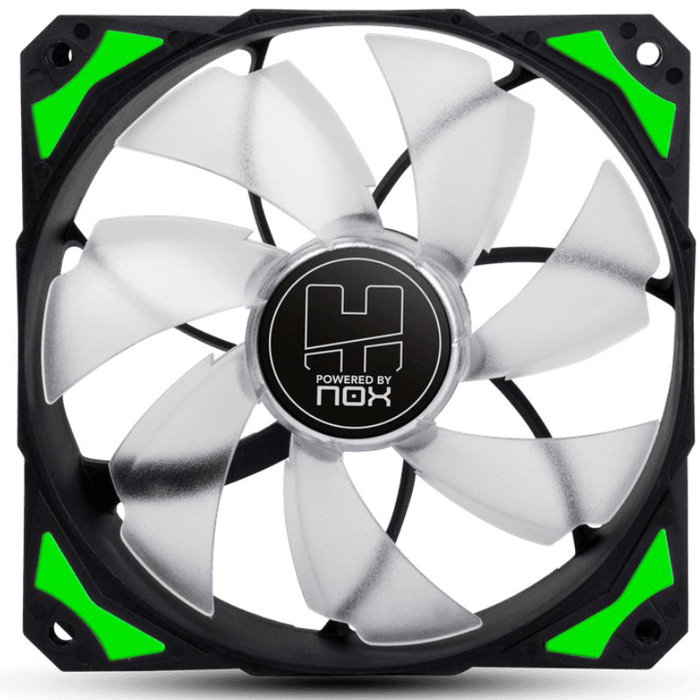 Nox Hummer H-Fan LED Ventilador de Carcasa 12 cm Verde, Negro, Blanco Nox Hummer H-Fan LED Ventilador de Carcasa 12 cm Verde, Negro, Blanco